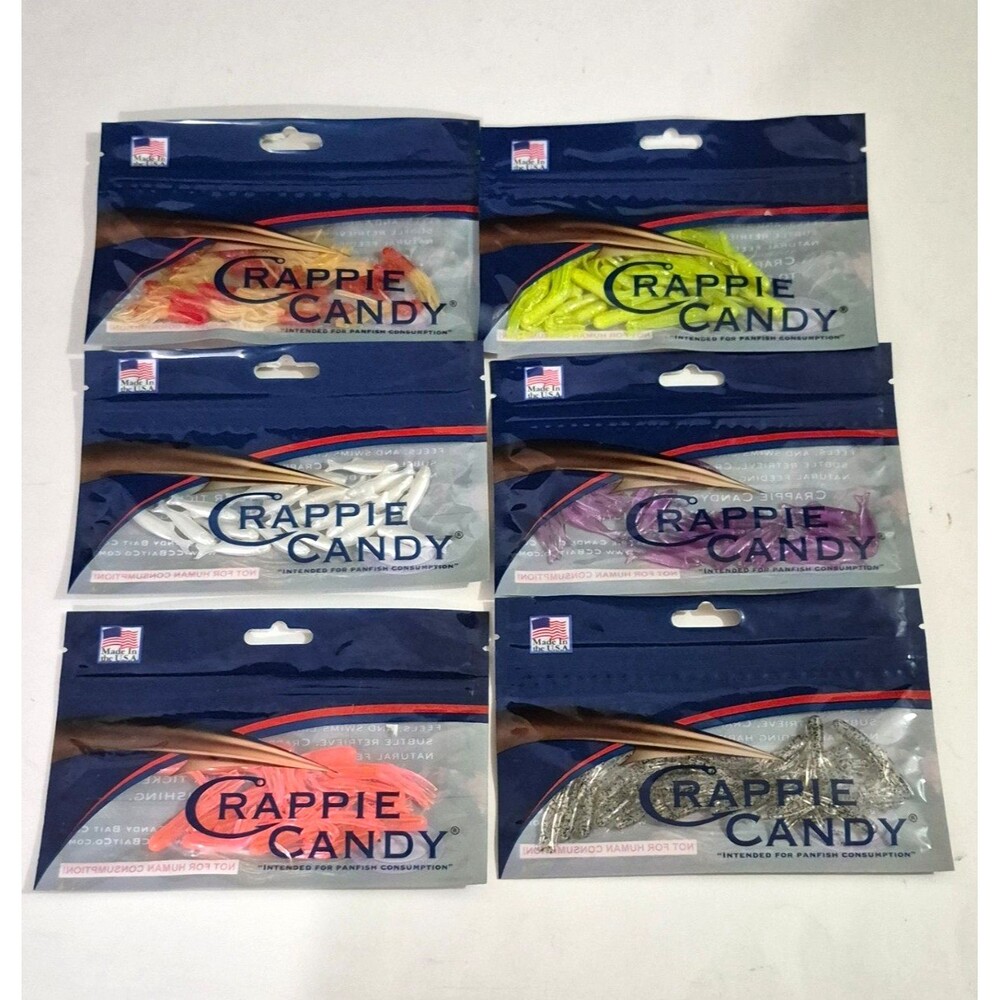 Crappie Bluegill Pan Fish Trout Crappie Candy Soft Plastic Baits 6pk's Lot #9